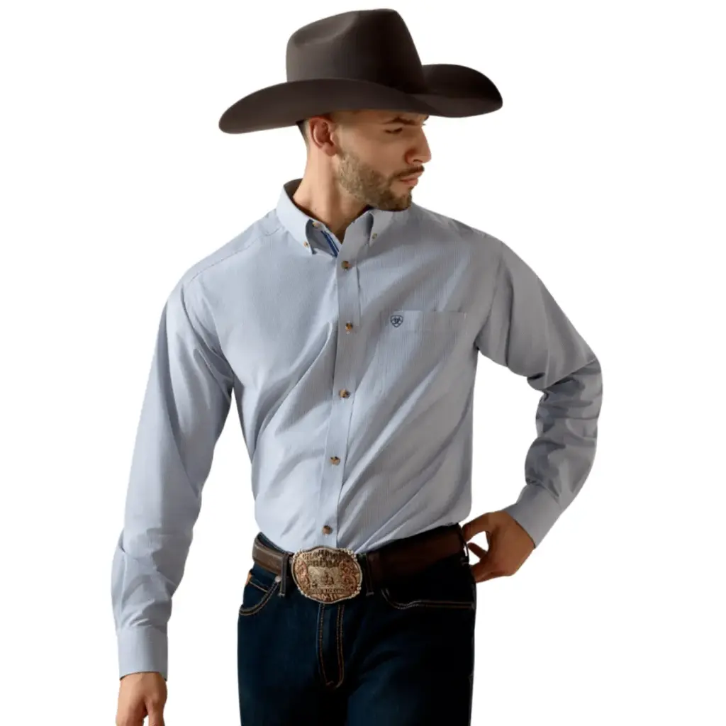 Ariat MNS Pro Series Dayne Mini Stripe Shirt true blue 10023597 